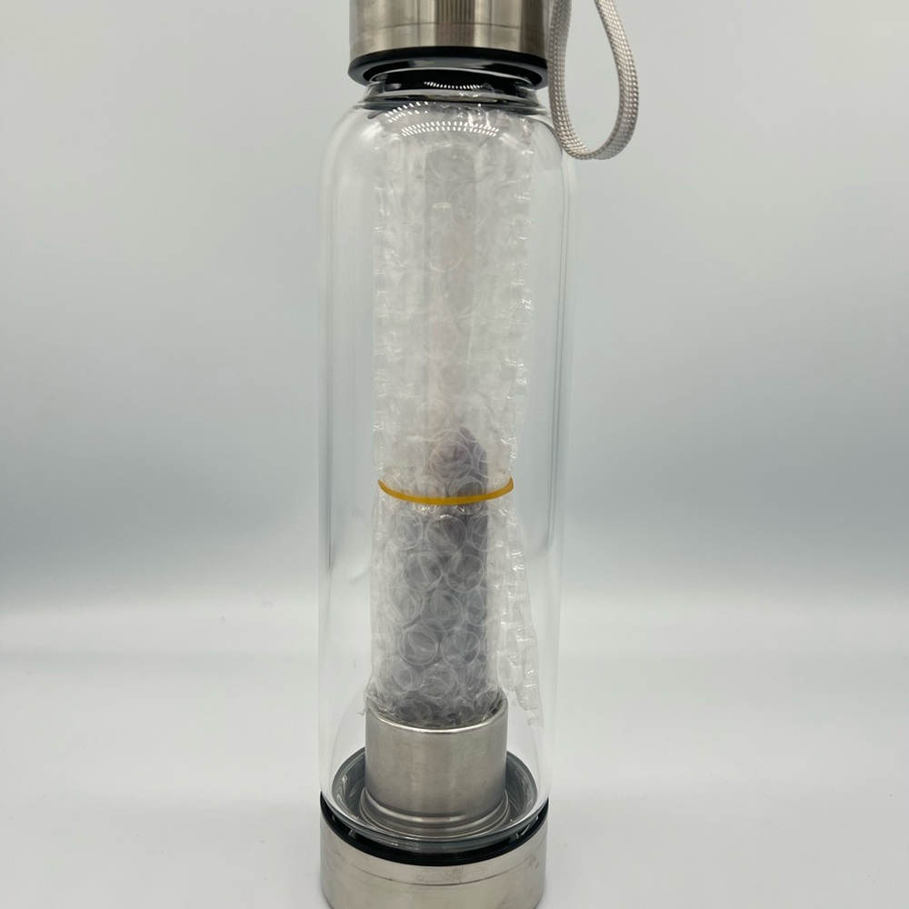 🔮HP🔮Natural Amethyst Crystal Water Bottle New - Picture 5 of 6